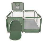 Selonis Square Play Pen Filed No Balls Basketball, Green