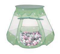 Selonis Tent For Kids Castle Shaped With Colorful 105X90cm/100 Balls Pop Up Castle Indoor And Outdoor Play Easy Setup Protection Tear Resistant Material Includes Carry Bag Safe
