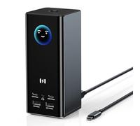 Selore USB C Docking Station 3 Monitor, 17-in-1 Triple Display Dock 4K@60Hz with 3 HDMI/2 DisplayPort, 100W PD, 10Gbps USB 3.1/3.0, Gigabit Ethernet, SD/microSD, Smart Display, Laptop Dock for Dell/HP