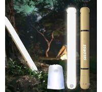 SELORSS Inflatable Camping Lights 33.86IN/86CM Foldable Outask Telescopic Lamp, Portable Outdoor 2000mAh LED Light IP66 Waterproof with Dimmable Bright for Camping, Hiking, Travel, Festival - Kaki