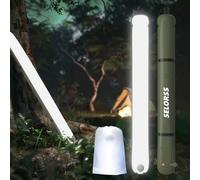 SELORSS Inflatable Camping Lights 33.86IN/86CM Foldable Outask Telescopic Lamp, Portable Outdoor 2000mAh LED Light IP66 Waterproof with Dimmable Bright for Camping, Hiking, Travel, Festival - Green