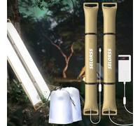 SELORSS Inflatable Camping Lights 33.86in/86cm Outask Telescopic Foldable Lamp, Portable Outdoor LED Light IP66 Waterproof with Bright USB Dimmable for Camping - Green