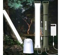 SELORSS Inflatable Camping Lights 33.86in/86cm Outask Telescopic Foldable Lamp, Portable Outdoor LED Light IP66 Waterproof with Bright USB Dimmable for Camping - Green