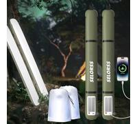 SELORSS Portable Inflatable Outdoor Camping Light, IP66 Waterproof Standard, Three White Light Modes and Strobe Signal Light for Camping, Hiking, Traveling, etc. (Green Two Pack)