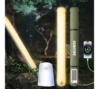 SELORSS Portable Inflatable Outdoor Camping Light, IP66 Waterproof Standard, Three White Light Modes and Strobe Signal Light for Camping, Hiking, Traveling, etc. (Green)