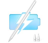 Selouj Magnetic Charging Stylus Pen for iPad, 2X Fast Charge Pencil, Pixel-Perfect Precision, Palm Rejection, Tilt Sensitivity, Active Pen for iPad mini 6, Air 5, Pro 11''/12.9'', White