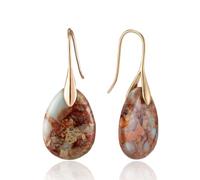 SELOVO Bohemian Emperor Jasper Teardrop Earrings for Women - Dangle Earrings with Hooks,Unique Statement Jewelry Gift, Stone, No Gemstone