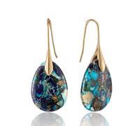 SELOVO Bohemian Emperor Jasper Teardrop Earrings for Women - Dangle Earrings with Hooks,Unique Statement Jewelry Gift, Stone, No Gemstone