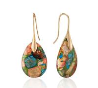 SELOVO Bohemian Emperor Jasper Teardrop Earrings for Women - Dangle Earrings with Hooks,Unique Statement Jewelry Gift, Stone, No Gemstone