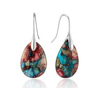 SELOVO Bohemian Emperor Jasper Teardrop Earrings for Women - Dangle Earrings with Hooks,Unique Statement Jewelry Gift, Stone, No Gemstone