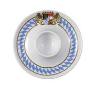 Seltmann Weiden Egg Cup with saucer Compact Bayern, Hard Porcelain, Blue/White/Yellow/Red, 12.5 x 12.5 x 2.5 cm