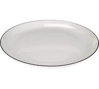 Seltmann Weiden Lido 10826 Breakfast Plate Diameter 20.2 cm Height 2.1 cm Round Shape White Black Line