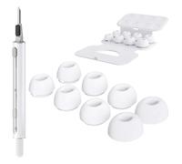 Seltureone 4 Pair Replacement Ear Tips for Airpods Pro/Airpods Pro 2, Noise Reduction Hole & Cleaning Kit, Anti-Slip Soft Silicone Replacement Earbuds(XS/S/M/L)
