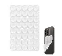 Seltureone 40 Grain Double Sided Silicone Suction Cup, Phone Suction Pad with Strong Adhesion, Non-Slip Phone Holder for Selfies and Videos, Multifunctional Hands-Free Holder - Transparent