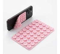 Seltureone 40 Grain Double Sided Silicone Suction Cup, Phone Suction Pad with Strong Adhesion, Silicone Grip for Selfies and Videos, Hands-Free Accessories for Phone Case - Light Pink