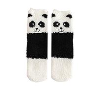 seluluory Women Cartoon Animal Fuzzy Slipper Socks,Cute Panda Dog Cat Pig Penguin Pattern Fluffy Socks,Thick Coral Velvet Warm Floor Sleeping Hosiery,Christmas New Year Socks Gift