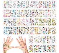 Selutiya Temporary Tattoos for kids,600+ Kids tattoos,Waterproof Cartoon Mermaid Animal DinosaurCartoon Kidstemporary tattoos,Ideal for Party Bags, Birthday Gifts, Festivals
