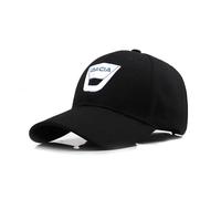 SELUVI Car Baseball Cap for Dacia Dokker 2017-2021, Baseball Hat Dacia Baseball Cap Hat Adjustable Cotton Baseball Cap for Men and Women Car Logo Embroidered Hat Accessory,Black