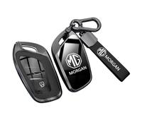 SELUVI Car Key Cover for MG HS 2018-2023, Car Key Fob Case Car Key Shell Case Key Fob Cover TPU Remote Control Key Fob Replacement with Keychain for Car Keys Accessories,A-Black