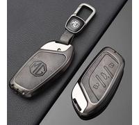 SELUVI Car Key Fob Cover for MG MG4 2022-2023, Car Key Fob Case Car Key Shell Case Leather Car Key Protector with Keychain for Car Keys Accessories,A-Grey