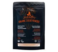 SelvaBio Organic Cacao Powder, Raw & Non-Alkalised, Single Origin Peru, Unsweetened, Low Cadmium, Vegan, Gluten Free, for Smoothies, Baking & Hot Chocolate, 250 g