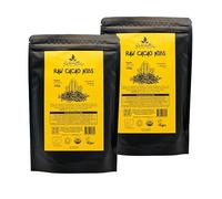 SelvaBio Organic Raw Cacao Nibs, Criollo Variety, from Peru, Unsweetened and Non-Alkalised, Vegan and Gluten Free Superfood, 500 g (2 x 250 g)