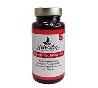 SelvaBio Organic Red Maca Root Capsules 500 mg, 100 Vegan Certified Capsules