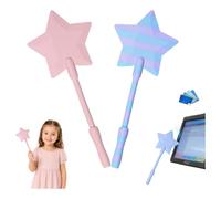 SELVERITH 2Pcs 3D Printed Credit Card Wand Tap to Pay, Magic Fairy Wand Contactless Payment Card Holder, Fun Gifts for Card Payment, Easy Checkout(Blue-Purple and Pink)