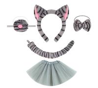 SELVFZ 1//3/4/5/6 Cats Costume Set Halloween Costume Cosplay Party Props Cats Ears Headband Bowtie Tail Tutus Face Stickers Cats Costume
