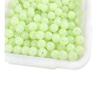 SELVFZ 100Pcs Luminously Fishing Beads Fish Line Beads Round Space Bean Hard Fishing Beads Stopper Fishing Accessories Easy Use Hard Fishing Beads Stopper