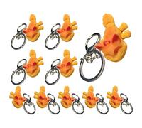 SELVFZ 10Pcs Animated Keychain With Movable Links Modern Printing Technology ColorBag Hanging Accessory Lightweight Accessory