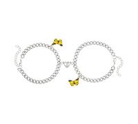SELVFZ 1Pair Heart Magnet Couple Matching for Women Fashion Charm Jewelry Lover Lovers for Butterfly Jew Butterfly Bracelets for Teen Girls Women