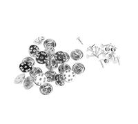 SELVFZ 20Pcs/Pack Metal Brooch Round Clasps Pin Tie Tacks Pins with Clutch Back for Jewelry Making Craft Supplies