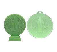 SELVFZ 2Pcs 5inch Benedict Crosses Offering Nighttimes Illuminations For Faithfuls And Spiritual Practices Religious Home Decoration