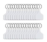 SELVFZ 30 Pcs/Set Heat Transfer Keychains Board Double-Sided Sublimation Keychain Holiday Decorations