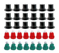 SELVFZ 32Pcs Santa And Top Hats Collection Miniature Knit Santa And Top Hats For Christmas Decors And Gifts Creative Crafting Embellishments