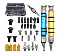 SELVFZ 34pcs Knocking Pen With Interchangeable Tips Professional Sheet Metal Dents Repair Leveling Pen Automotive Portable Dent Kit