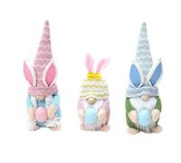 SELVFZ 3Pcs Easter Holding Beard Braid Wearing Hat Doll Toy Supplies For Kindergarten Student Girl Boy Easter Decor