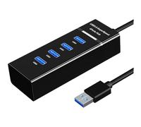 SELVFZ 4 Port USB Hubs USB Splitter Multifunction 4 Port USB Hubs Plugs & Play Hubs ABS Dock For Streamlined Connection Solution Drive Connector