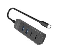 SELVFZ 4 Port USB Hubs With USB3.0 USB2.0 And Two Type C Port For Laptop Desktop PC Mobile Devices Housing USB Hubs With Two Type C