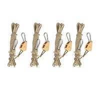 SELVFZ 4Pcs Light Hanger Adjustable Rope Clip Hanger Grow Lights Rope 16 Feet Long Adjustable Ratchet 110lbs