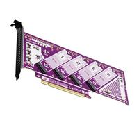 SELVFZ 4Port NVMe PCIe 5.0 Expansion Card 4 Bay 32GT/s Speed Enhanceds Thermal Design