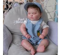 SELVFZ 50CM Baby Full Body Silicone Boy For Doll Rooted Hair Hand Paint Realistic Baby Toy