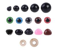 SELVFZ 50pcs/set Black Brown Colorful For Triangle Nose Round Eyes With Washers For Bear Puppet Dolls Toys Accessories Doll Face Paint