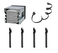SELVFZ 5inch To 4 X 3.5in Rack Stainless Steel Hard Drive Cage For Desktop Computer Cage Hard Drive Tray Rack Adapter Bracket