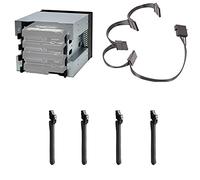 SELVFZ 5inch To 4 X 3.5in Rack Stainless Steel Hard Drive Cage For Desktop Computer Cage Hard Drive Tray Rack Adapter Bracket