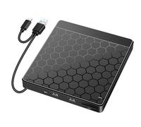 SELVFZ 6 In 1 External VCD Driver USB3.0 USB C USB C Portable VCD Disk Driver External VCD Player For Laptop Burners Reader External Drive