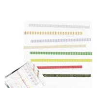 SELVFZ 8Rolls Geometric Print Adhesive Tape 3mmX5m For Scrapbooking Planners Notebooks Albums Dotted Striped Tape