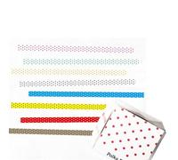 SELVFZ 8Rolls Geometric Print Adhesive Tape 3mmX5m For Scrapbooking Planners Notebooks Albums Dotted Striped Tape