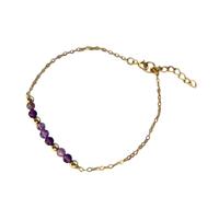 SELVFZ Adjustable Crystal Birthstones 12 Gemstones for Each Month 3mm Faceted Natural Stone Jewelry Adjustable Length Amethyst Turquoise